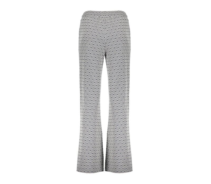 Geisha Pants Jacquard Off White Navy