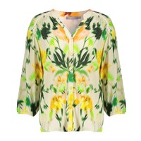 Geisha Blouse Ecru Green