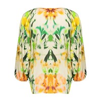 Geisha Blouse Ecru Green