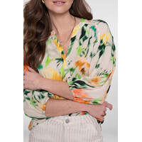 Geisha Blouse Ecru Green