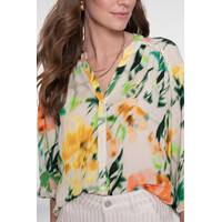 Geisha Blouse Ecru Green