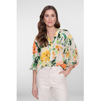 Geisha Blouse Ecru Green