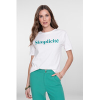 Geisha T-Shirt Simplicity Off White Emerald