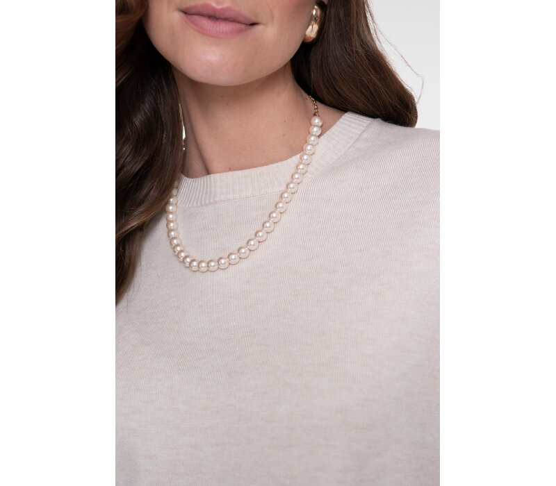 Geisha Pull Basic Wide Sleeve Light Sand