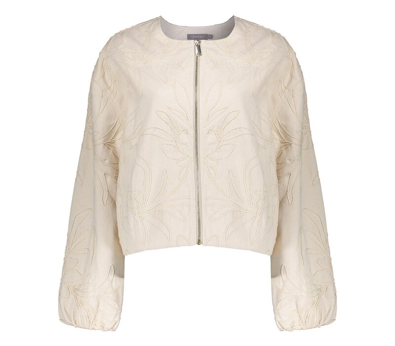 Geisha Jacket Embroidery Ecru
