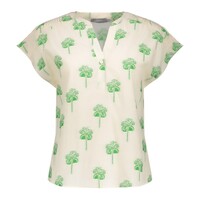 Geisha Blouse Off White Green