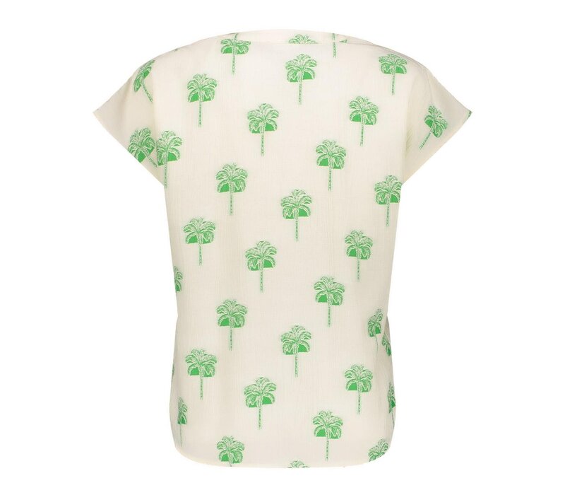 Geisha Blouse Off White Green