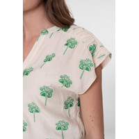 Geisha Blouse Off White Green