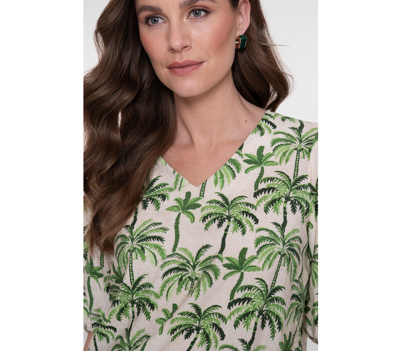 Geisha Blouse Ecru Green