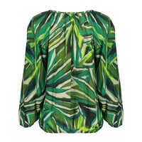 Geisha Blouse Ecru Green