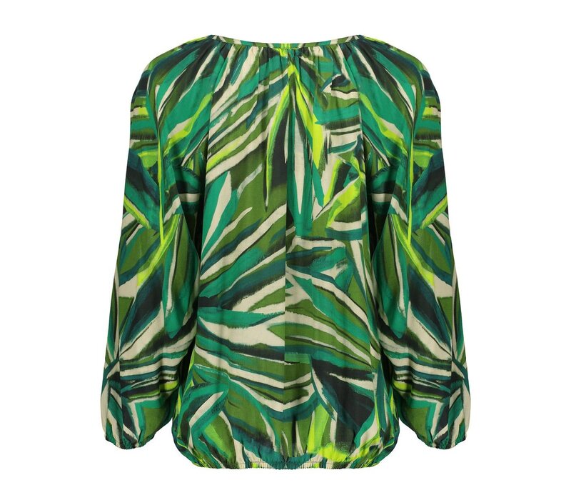 Geisha Blouse Ecru Green