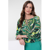 Geisha Blouse Ecru Green
