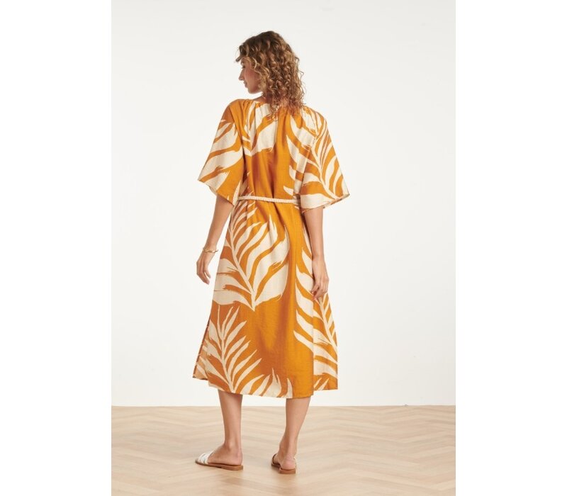 Smashed Lemon Dress Mustard Off White