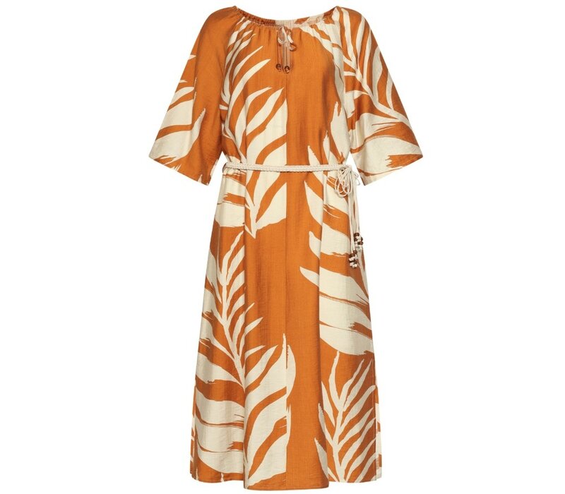 Smashed Lemon Dress Mustard Off White