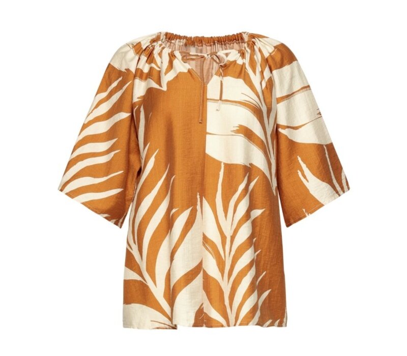 Smashed Lemon Blouse Mustard Off White