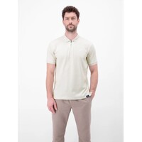 Lerros Polo Zipper Jaquard Cloudy White