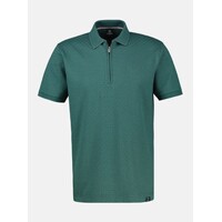 Lerros Polo Zipper Jaquard Soft Teal