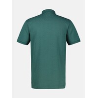 Lerros Polo Zipper Jaquard Soft Teal