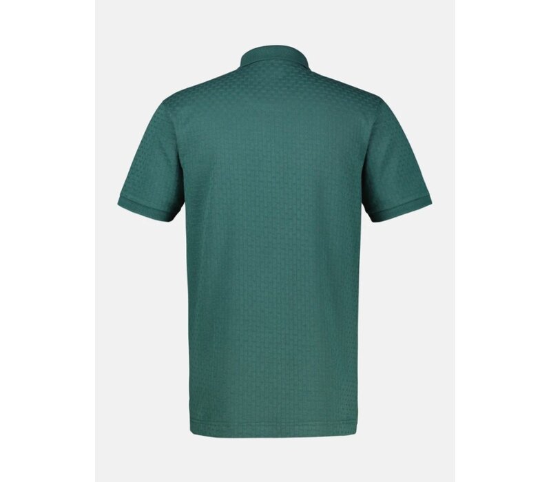 Lerros Polo Zipper Jaquard Soft Teal