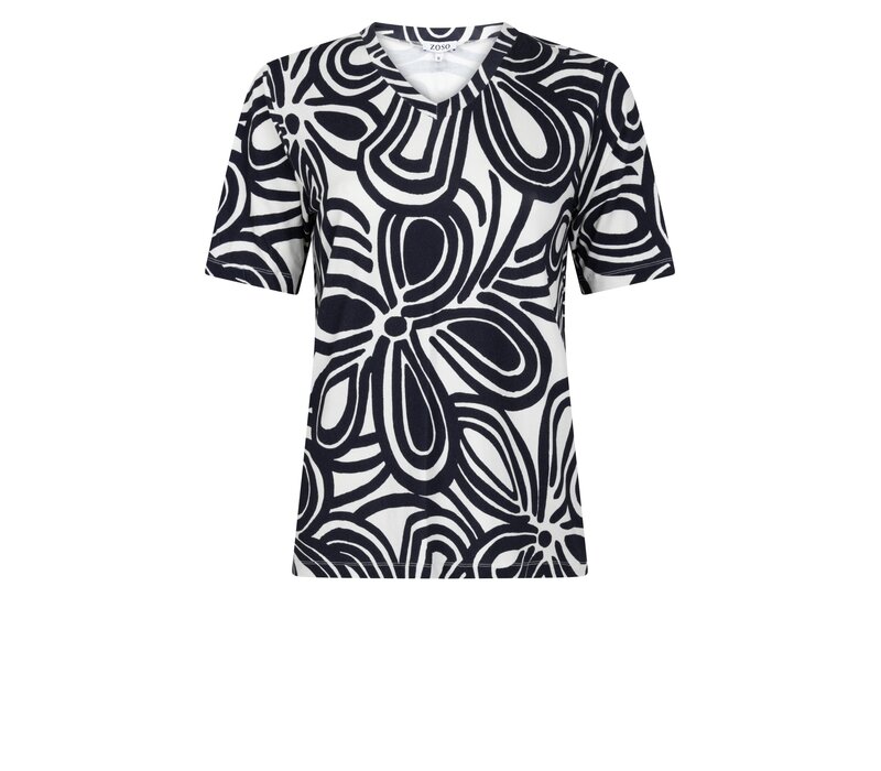 Zoso Allover Print Blouse Kit Night Blue