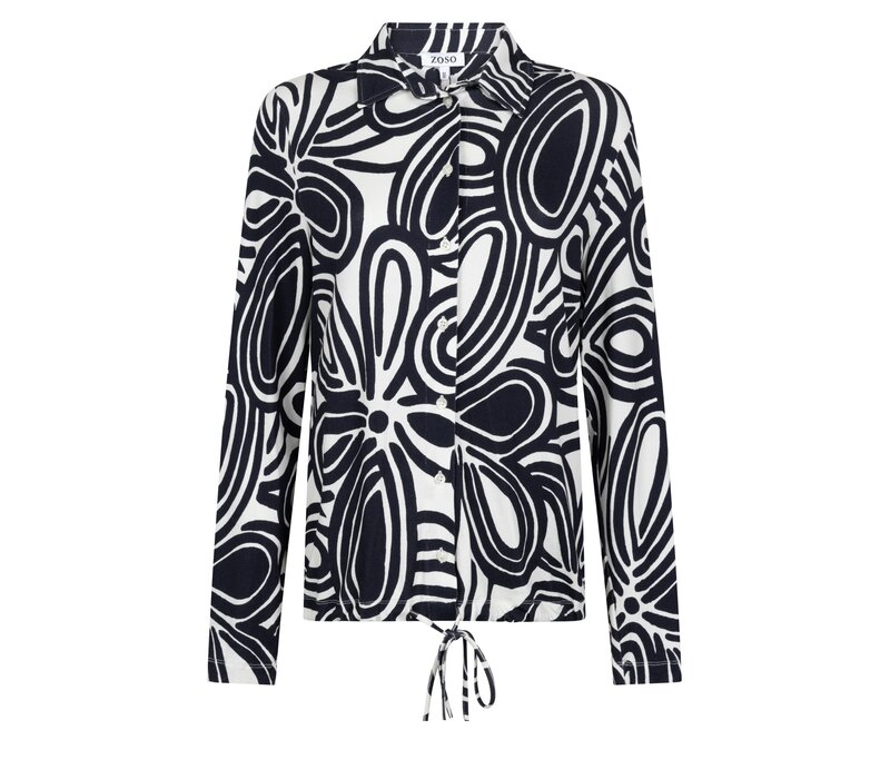 Zoso Allover Print Blouse Kit Night Blue