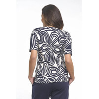 Zoso Allover Print Blouse Kit Night Blue