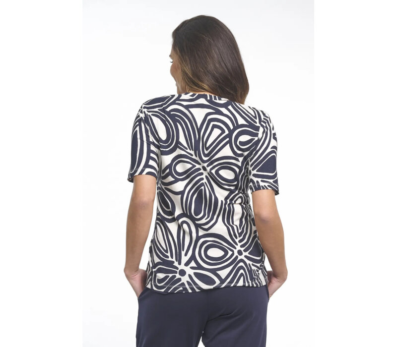 Zoso Allover Print Blouse Kit Night Blue