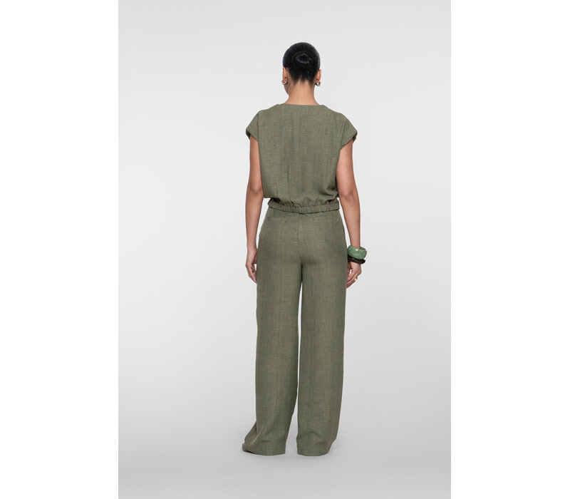 Geisha Pants with Strap Dark Green