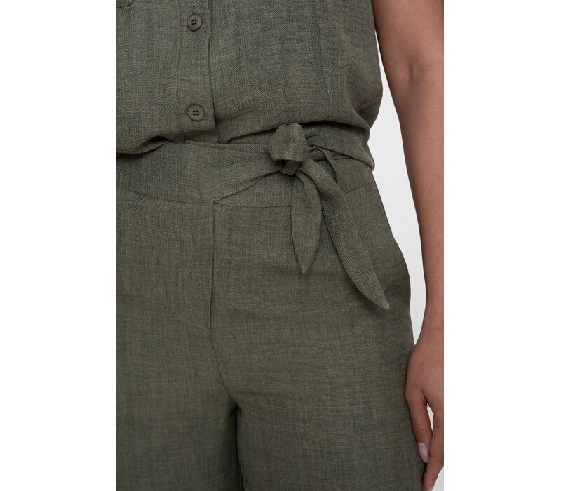 Geisha Pants with Strap Dark Green