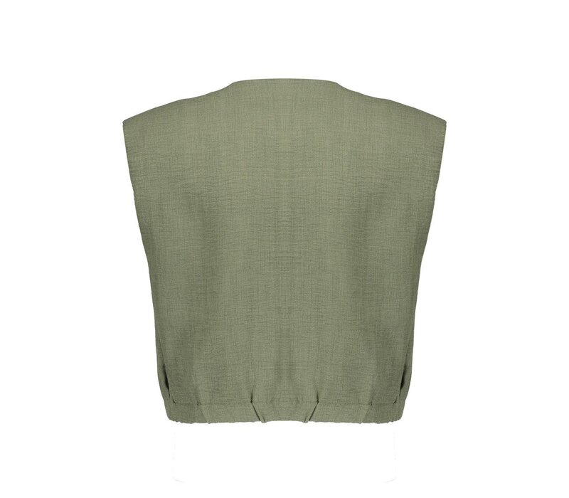 Geisha Blouse with Pockets Dark Green