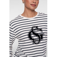 Geisha Sweat Striped Navy Off White