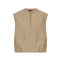 Red Button Ivy Sleeveless Gathering Dark Sand