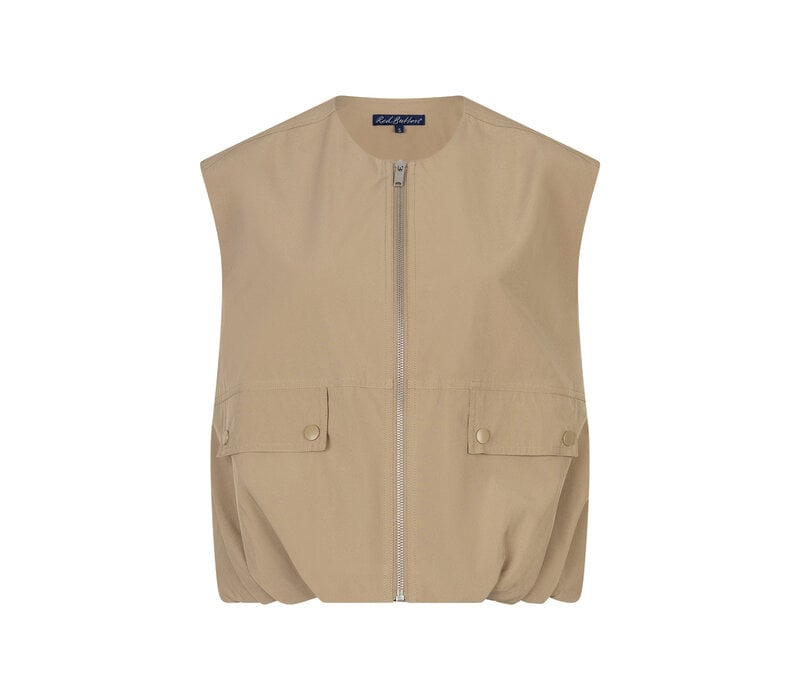 Red Button Ivy Sleeveless Gathering Dark Sand