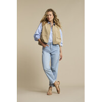 Red Button Ivy Sleeveless Gathering Dark Sand