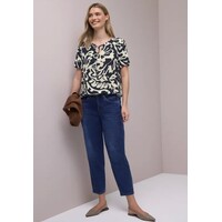 Street One Shirtblouse with String Detail Shadowed Navy