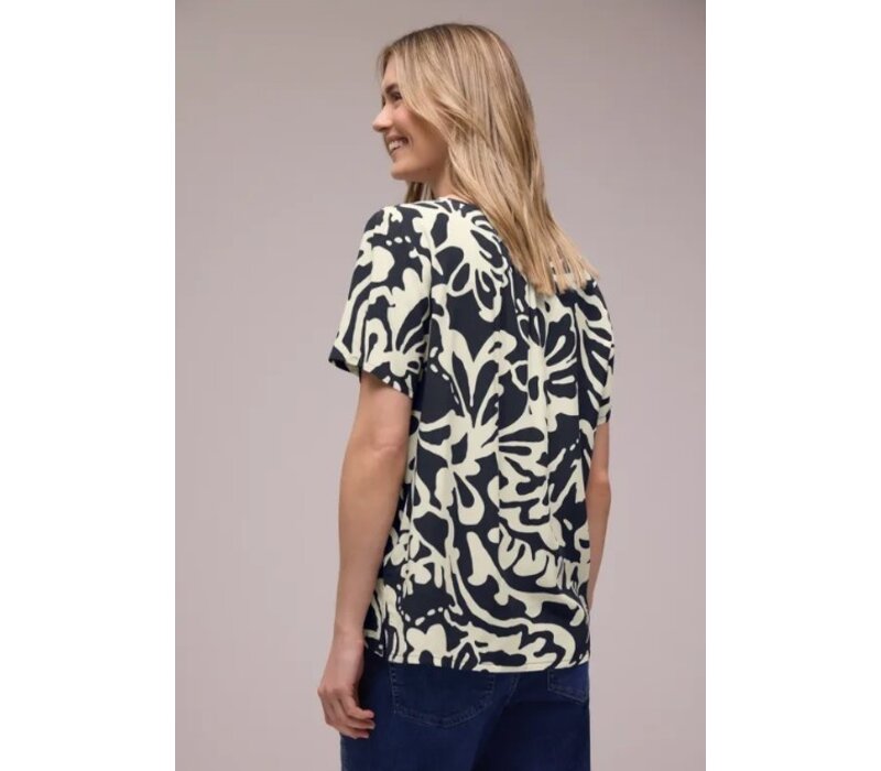 Street One Shirtblouse with String Detail Shadowed Navy
