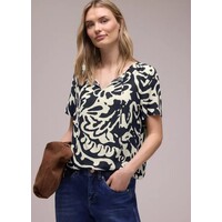 Street One Shirtblouse with String Detail Shadowed Navy