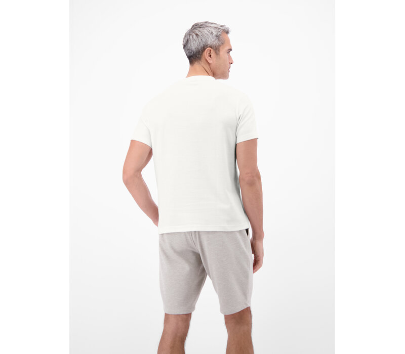 Lerros T-Shirt Fancy Waffle Broken White