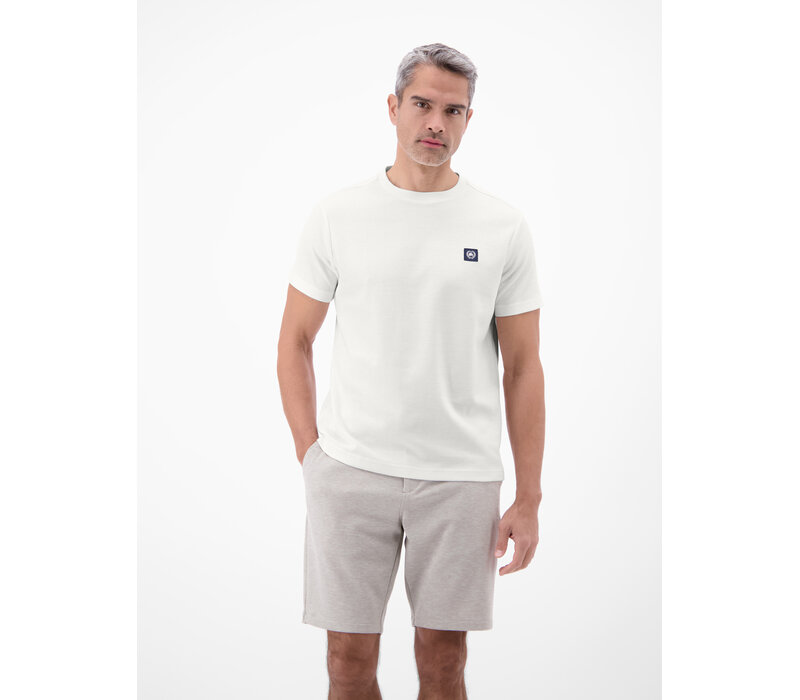 Lerros T-Shirt Fancy Waffle Broken White