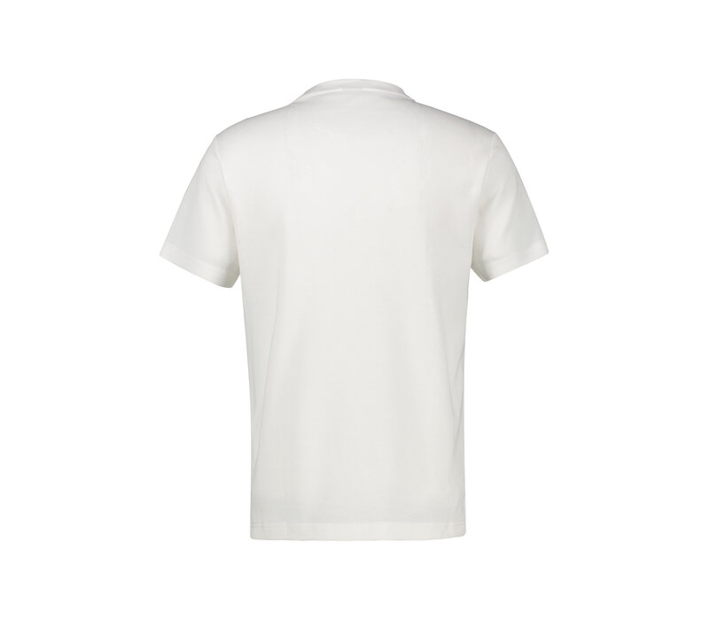 Lerros T-Shirt Fancy Waffle Broken White
