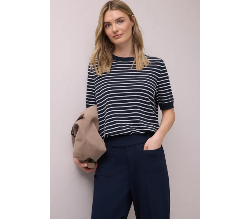 Street One Short Sleeve Structure Shadowed Navy