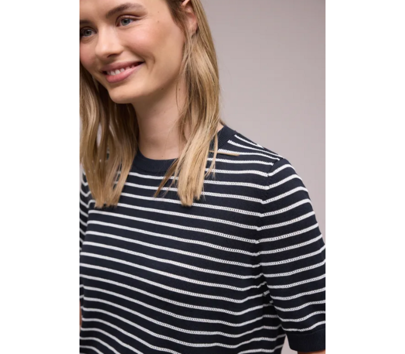 Street One Short Sleeve Structure Shadowed Navy