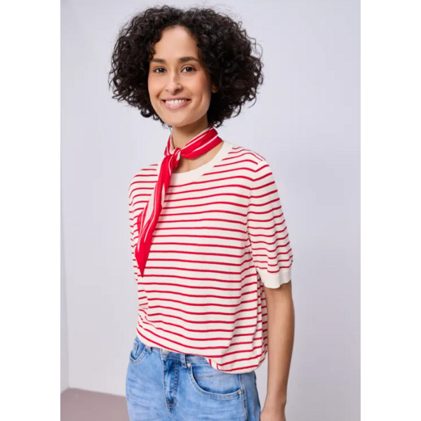 Street One Short Sleeve Structure Stripe 