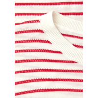 Street One Short Sleeve Structure Stripe Off White