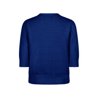 Red Button Cardigan Popcorn Cobalt