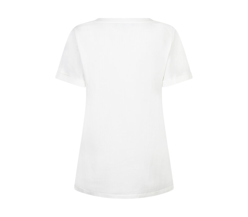 Red Button Tee Temmy Multi Flower Off White Pink