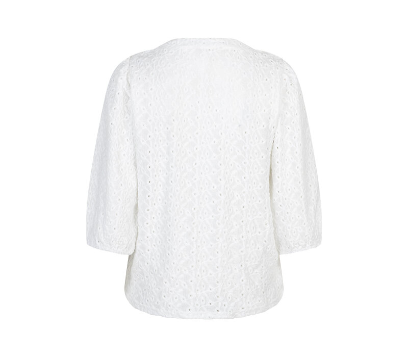 Red Button Top Ajour Offwhite