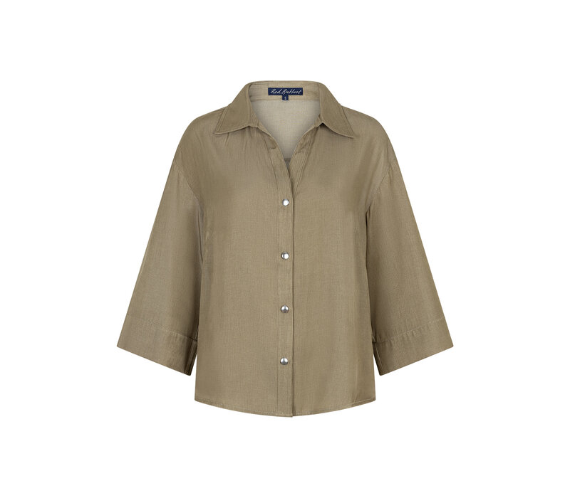 Red Button Amalia Blouse Shine Moss