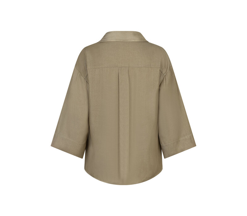 Red Button Amalia Blouse Shine Moss