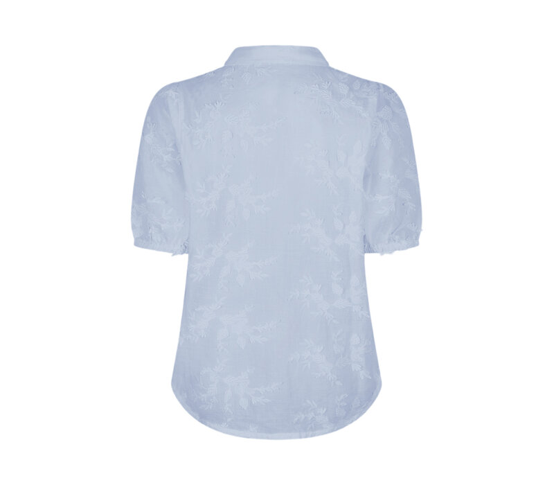 Red Button Victoria 3D Flower Lightblue